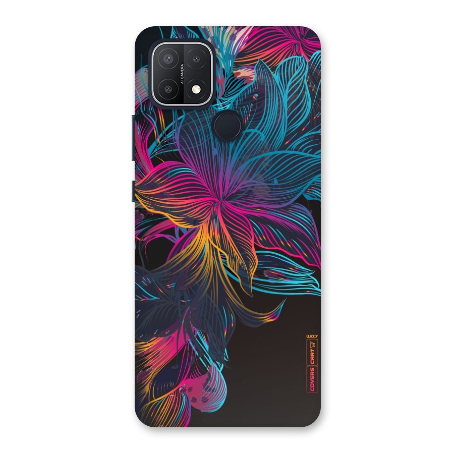 Multi-Colour Flowers Back Case for Oppo A15s