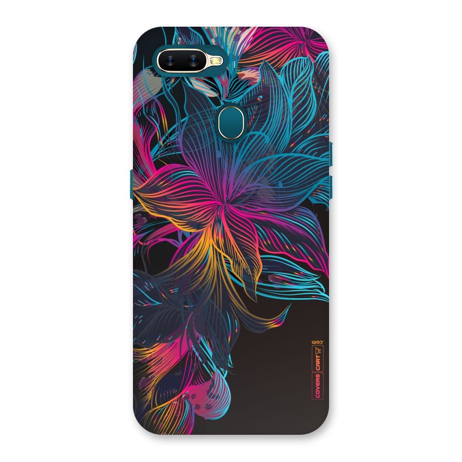 Multi-Colour Flowers Back Case for Oppo A7