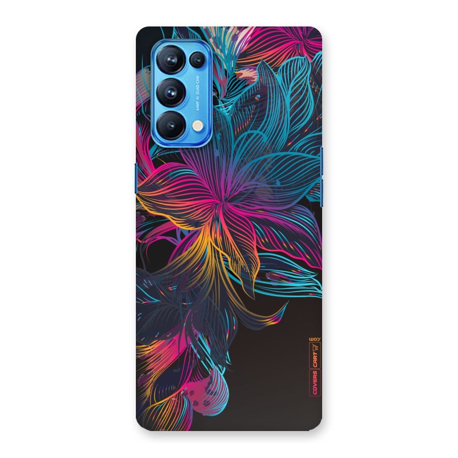 Multi-Colour Flowers Back Case for Oppo Reno5 Pro 5G