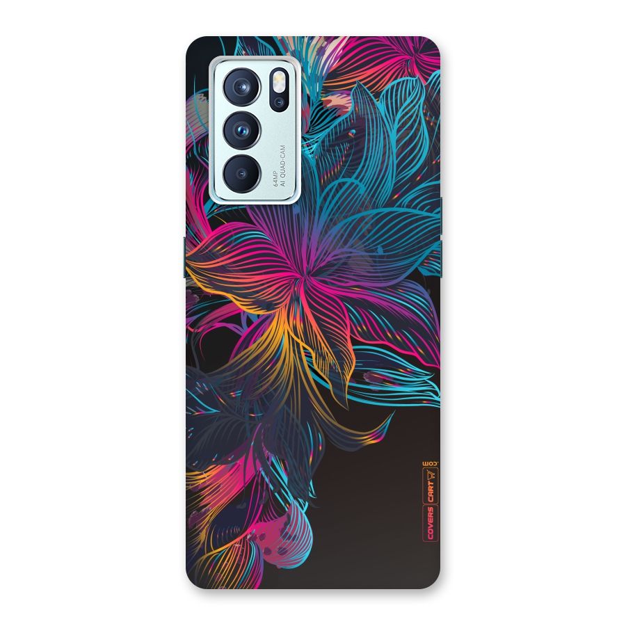 Multi-Colour Flowers Back Case for Oppo Reno6 Pro 5G