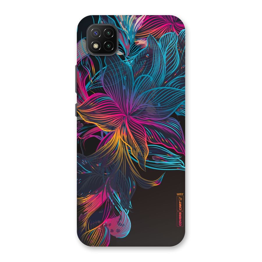 Multi-Colour Flowers Back Case for Poco C3