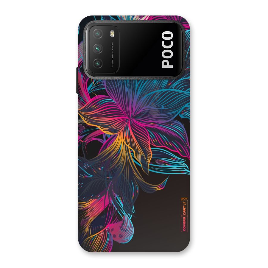 Multi-Colour Flowers Back Case for Poco M3