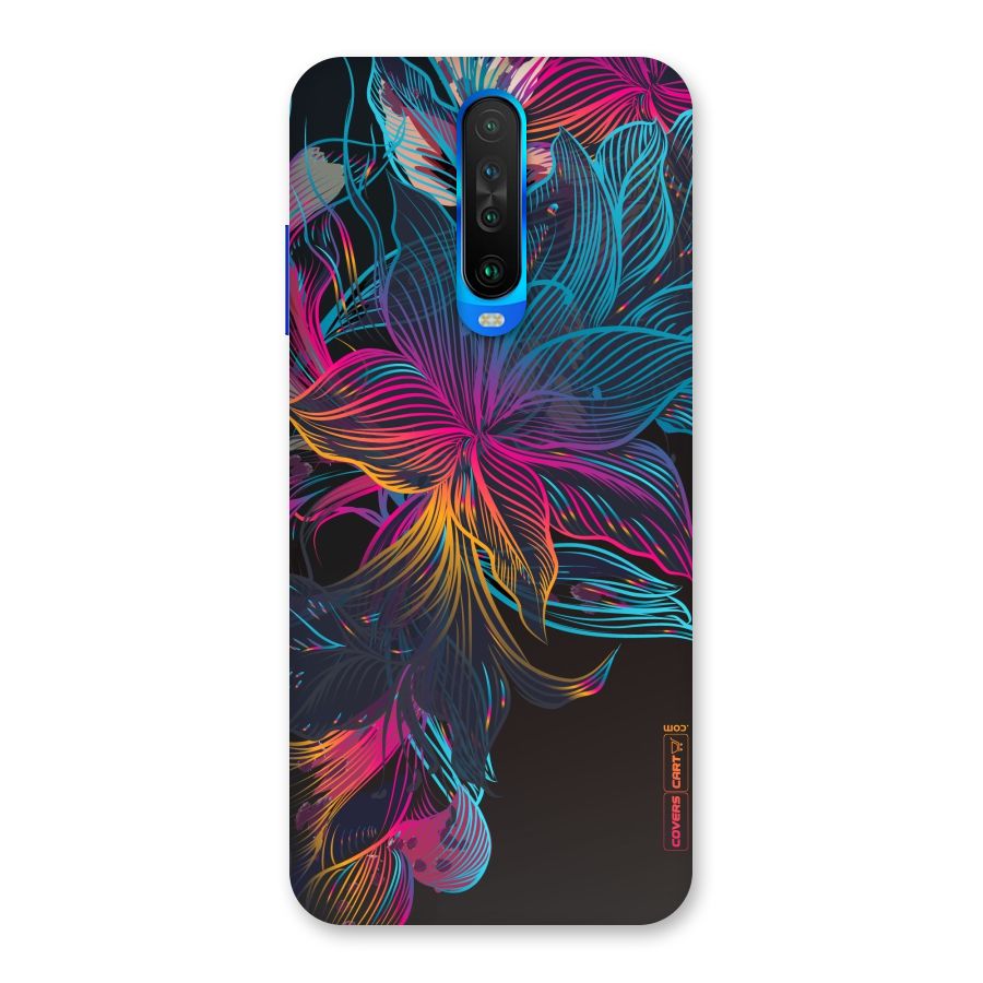 Multi-Colour Flowers Back Case for Poco X2