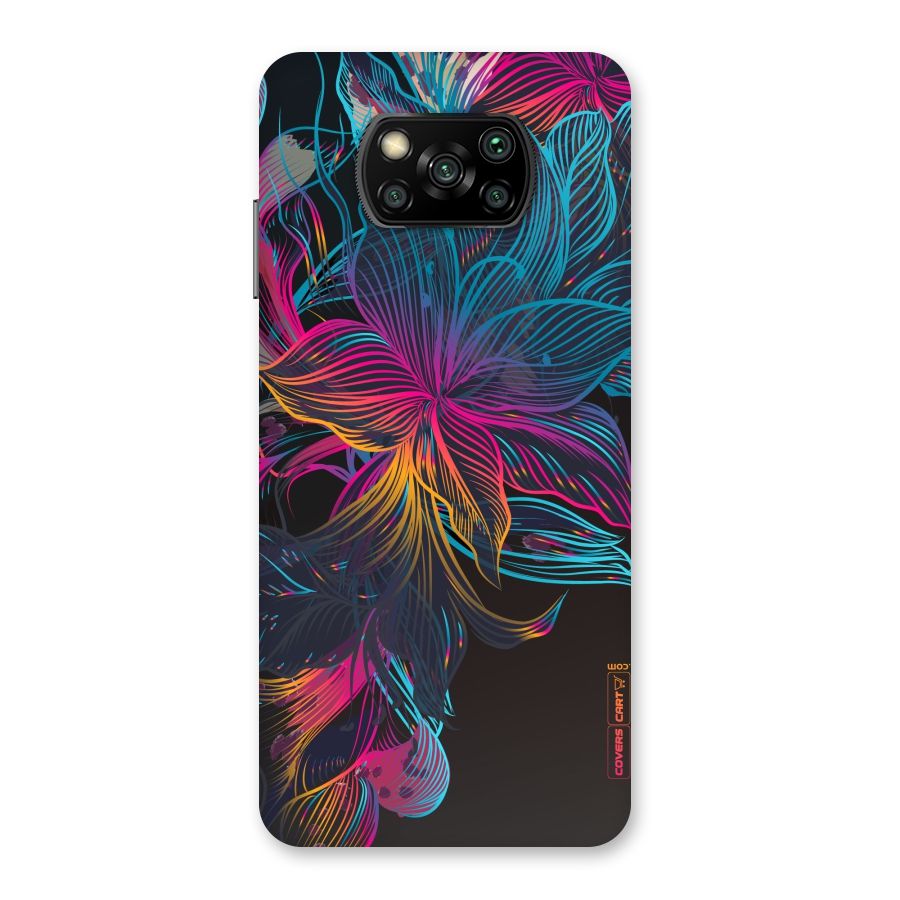 Multi-Colour Flowers Back Case for Poco X3