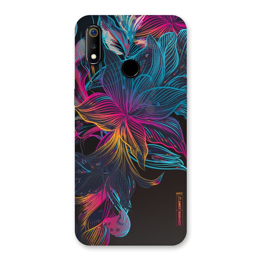 Multi-Colour Flowers Back Case for Realme 3