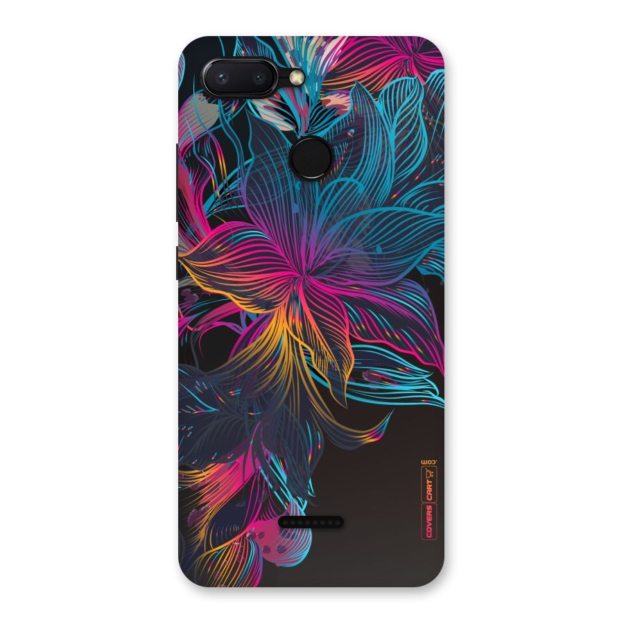 Multi-Colour Flowers Back Case for Redmi 6