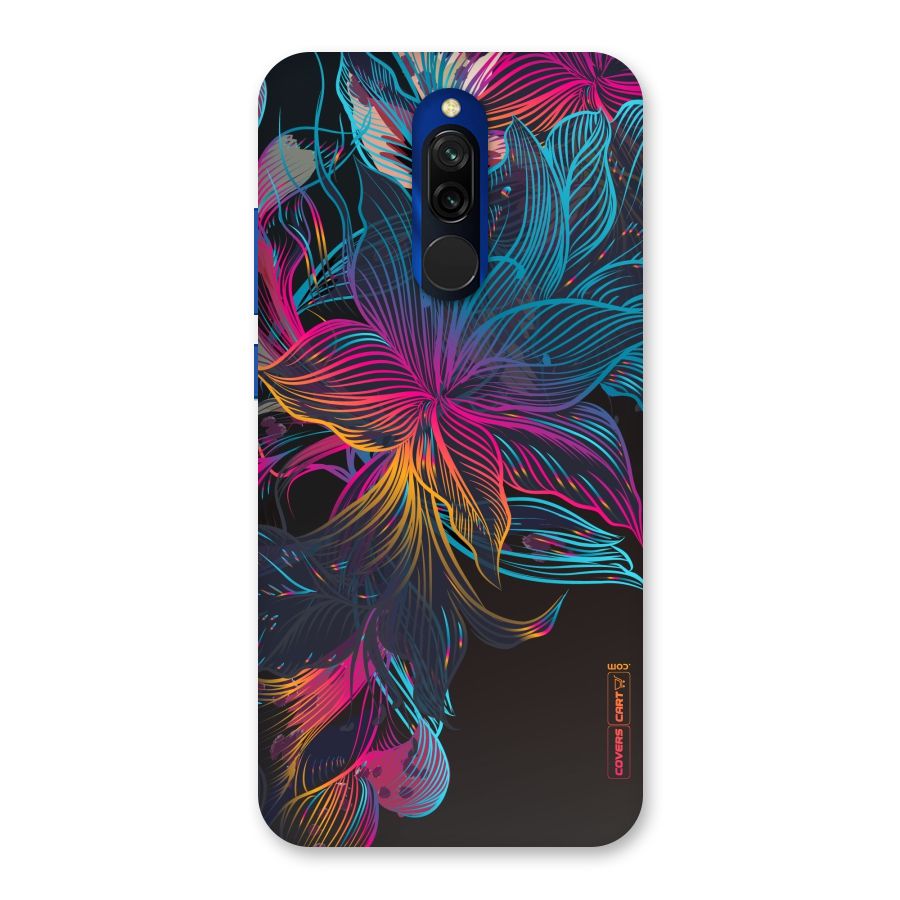 Multi-Colour Flowers Back Case for Redmi 8