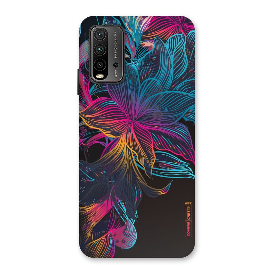 Multi-Colour Flowers Back Case for Redmi 9 Power