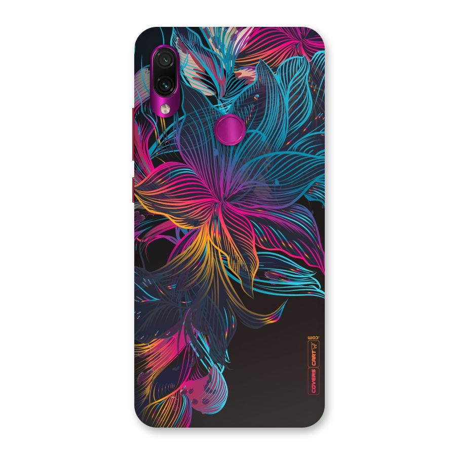 Multi-Colour Flowers Back Case for Redmi Note 7 Pro