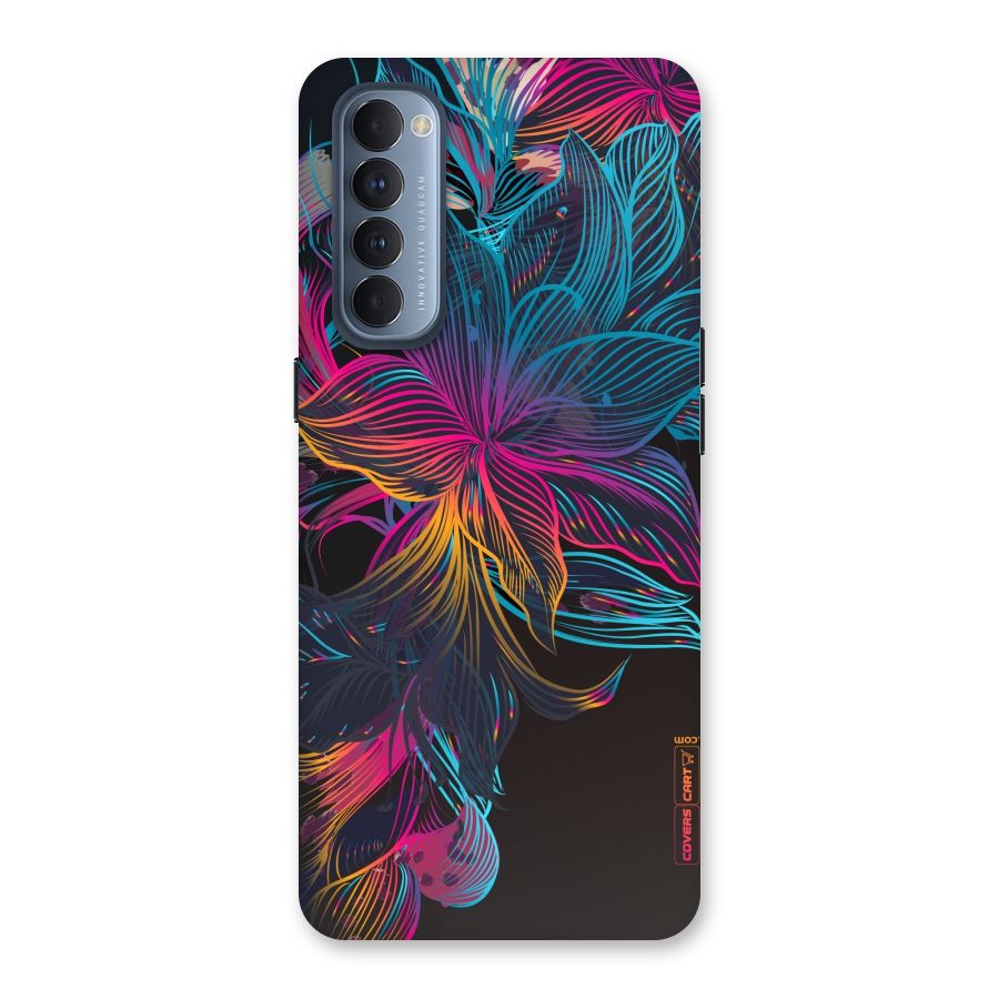 Multi-Colour Flowers Back Case for Reno4 Pro