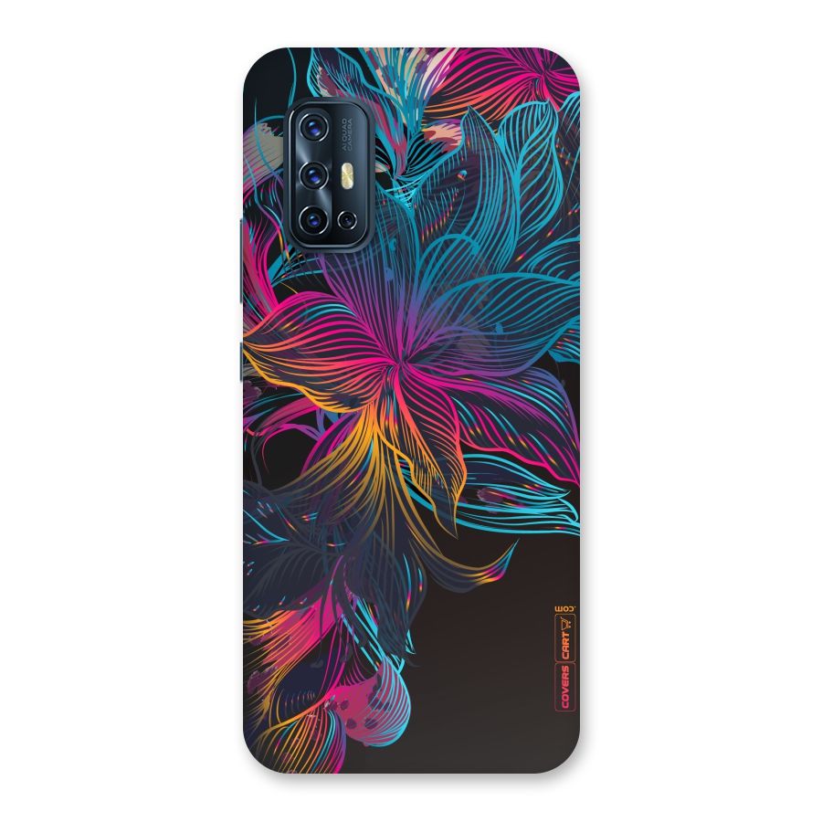 Multi-Colour Flowers Back Case for Vivo V17