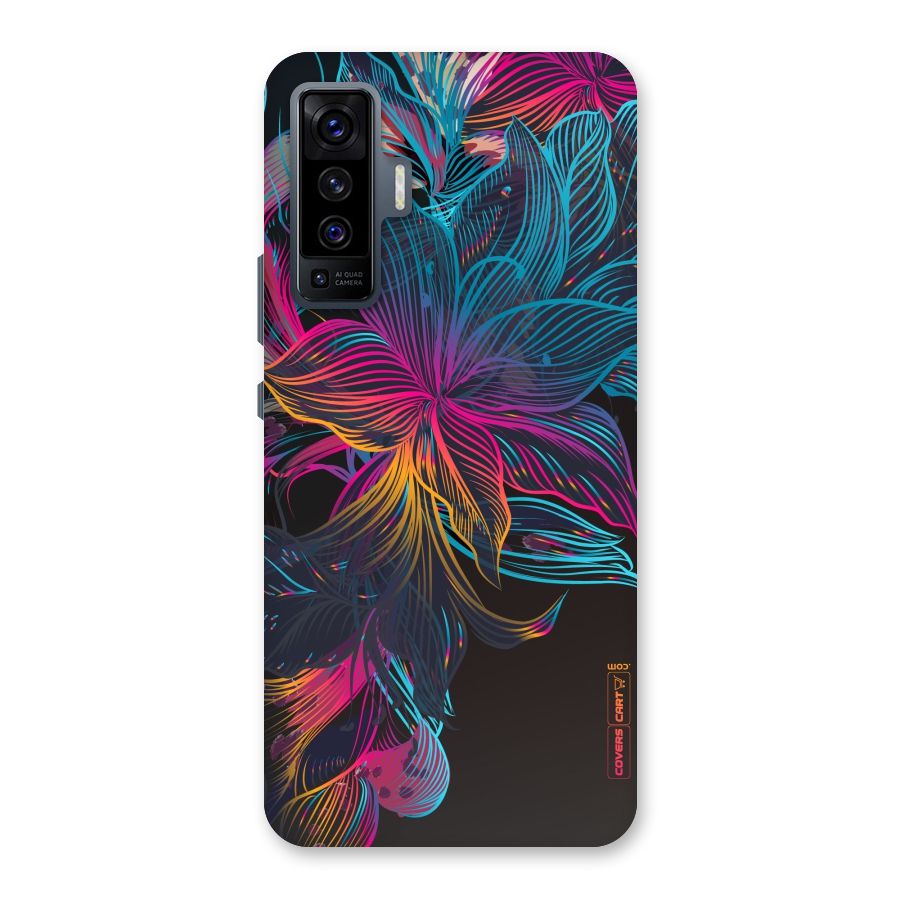 Multi-Colour Flowers Back Case for Vivo X50