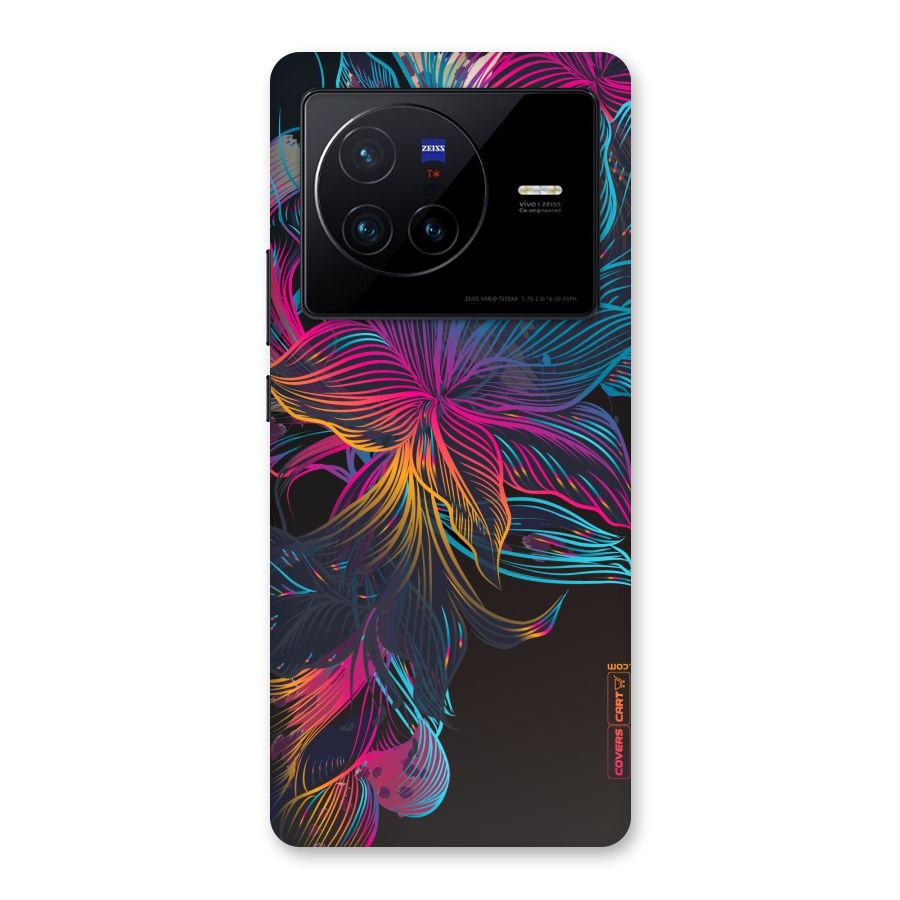 Multi-Colour Flowers Back Case for Vivo X80