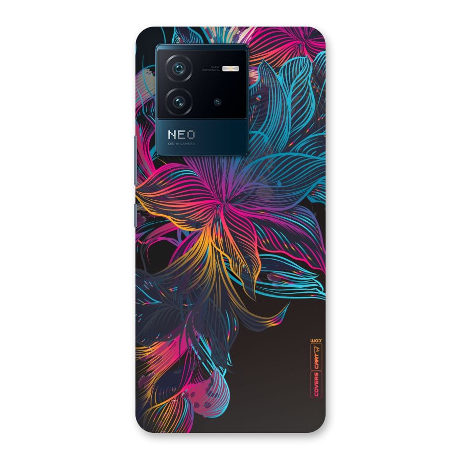 Multi-Colour Flowers Back Case for Vivo iQOO Neo 6 5G