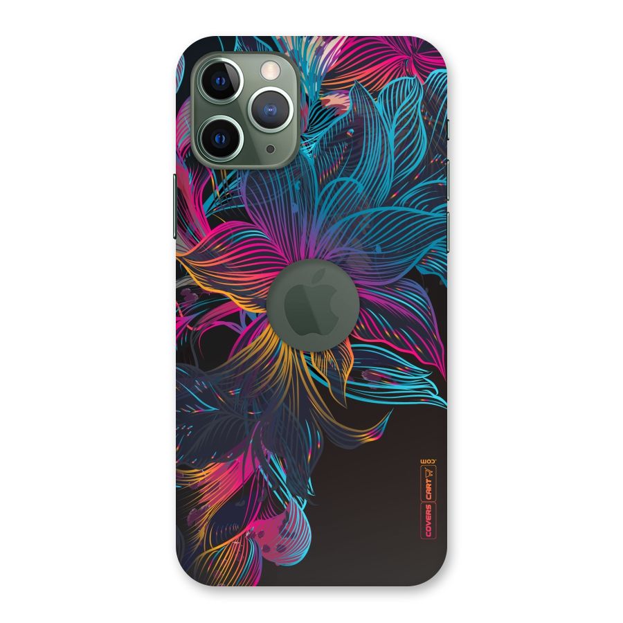 Multi-Colour Flowers Back Case for iPhone 11 Pro Logo  Cut
