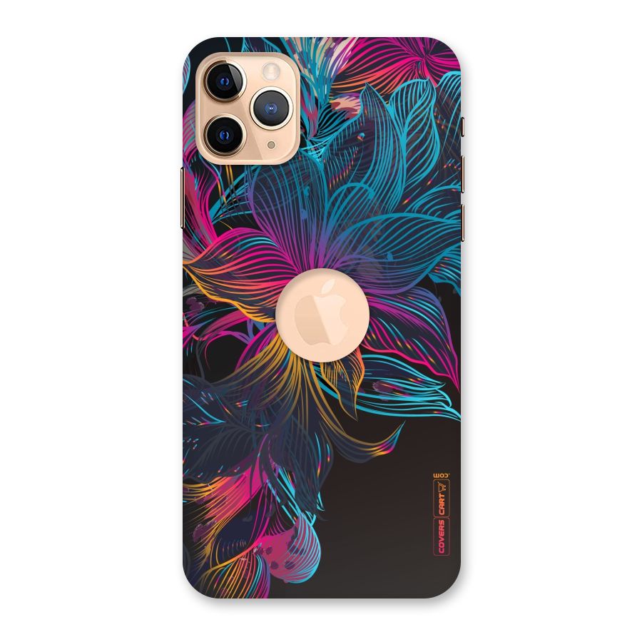 Multi-Colour Flowers Back Case for iPhone 11 Pro Max Logo Cut