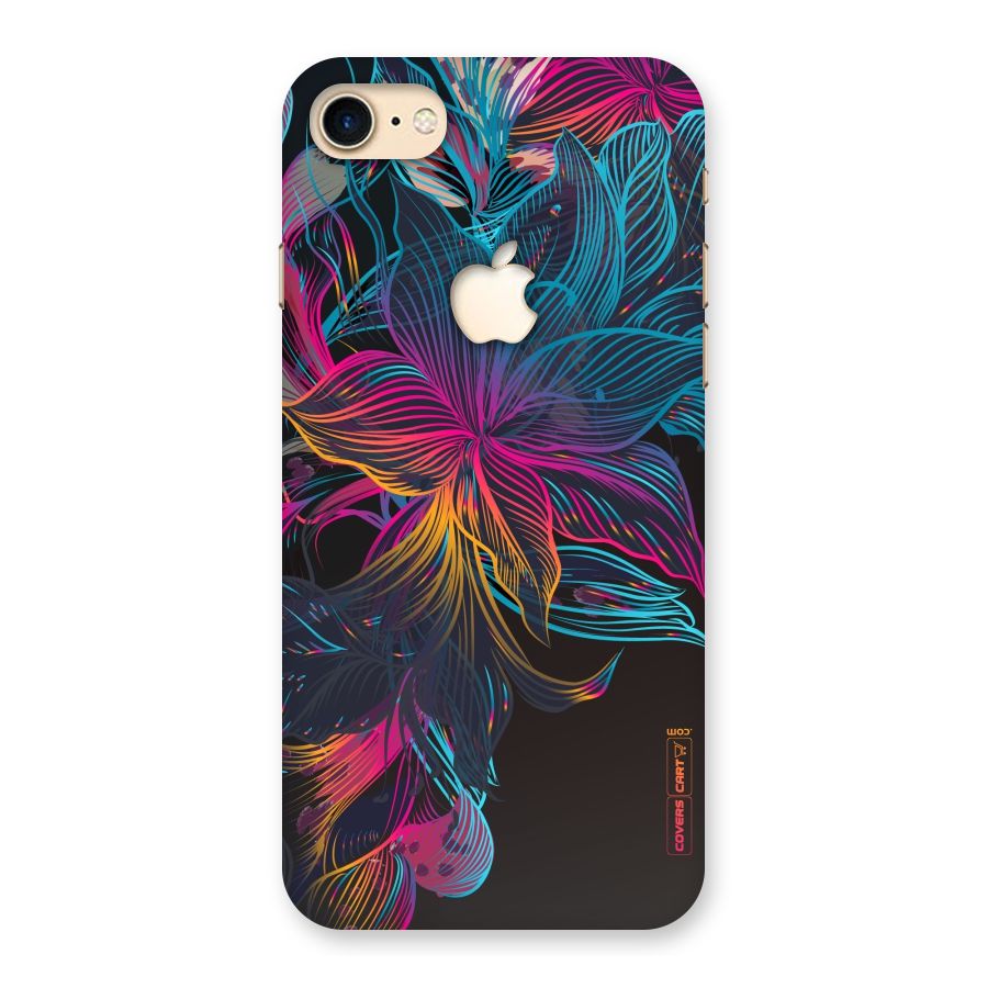 Multi-Colour Flowers Back Case for iPhone 7 Apple Cut
