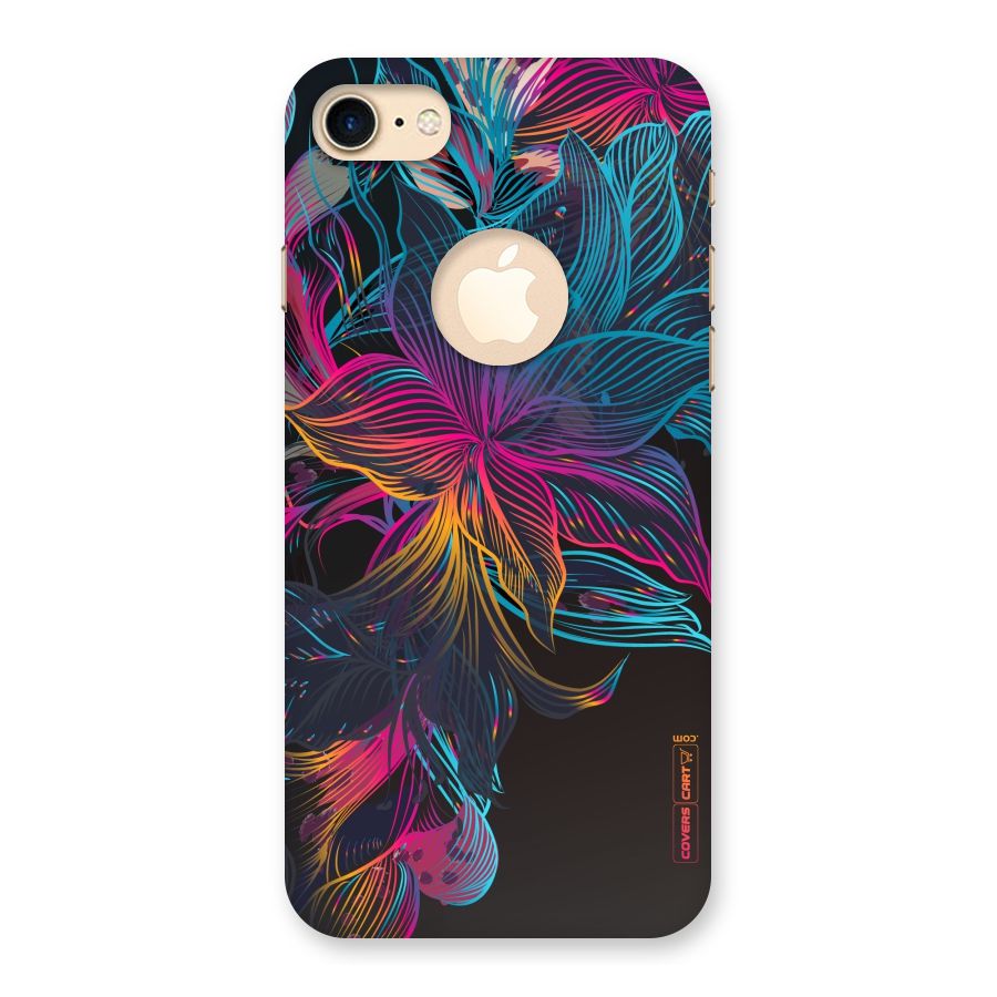 Multi-Colour Flowers Back Case for iPhone 7 Logo Cut