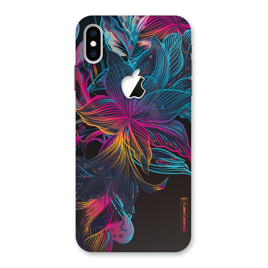 Multi-Colour Flowers Back Case for iPhone XS Max Apple Cut
