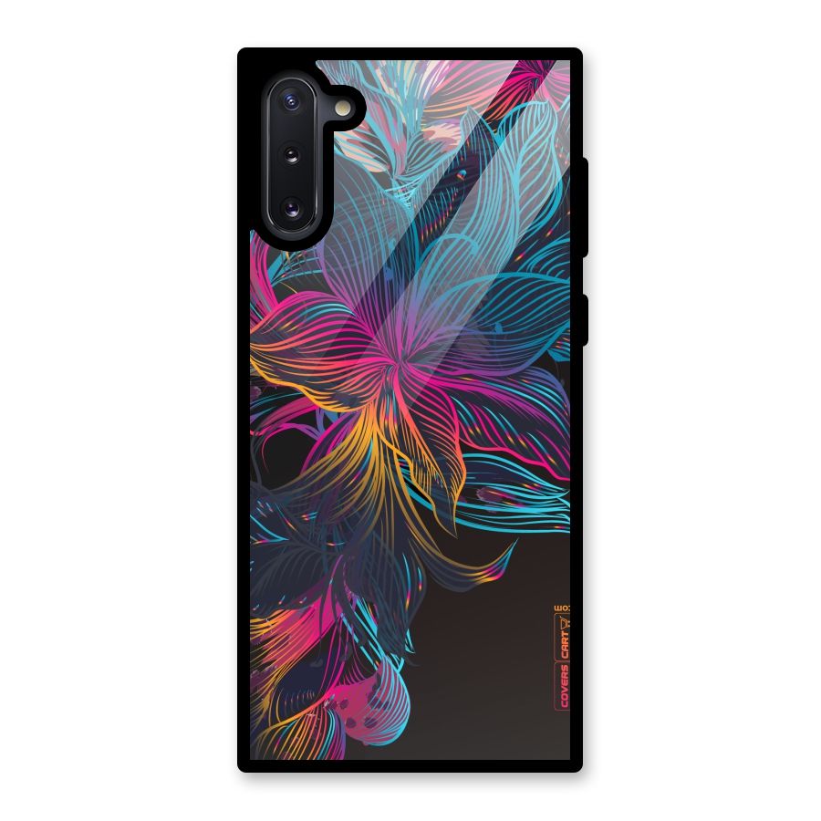 Multi-Colour Flowers Glass Back Case for Galaxy Note 10