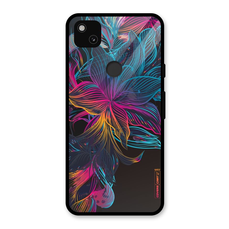 Multi-Colour Flowers Glass Back Case for Google Pixel 4a