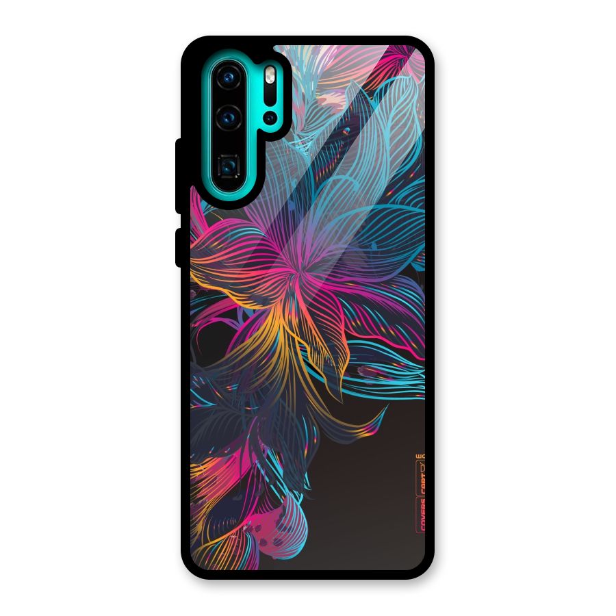Multi-Colour Flowers Glass Back Case for Huawei P30 Pro