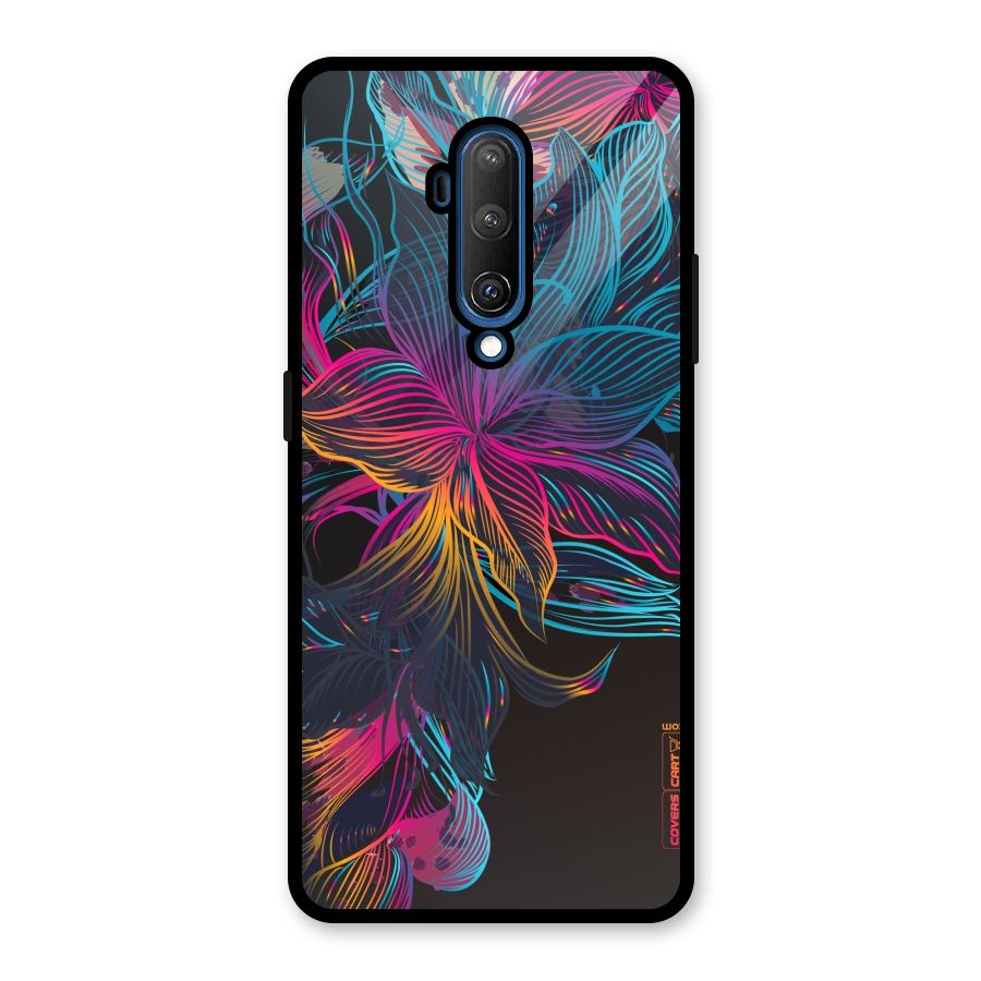 Multi-Colour Flowers Glass Back Case for OnePlus 7T Pro