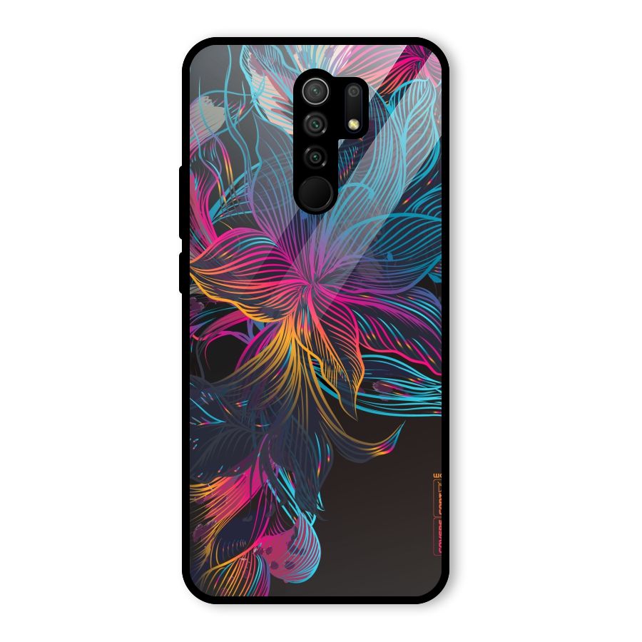 Multi-Colour Flowers Glass Back Case for Poco M2
