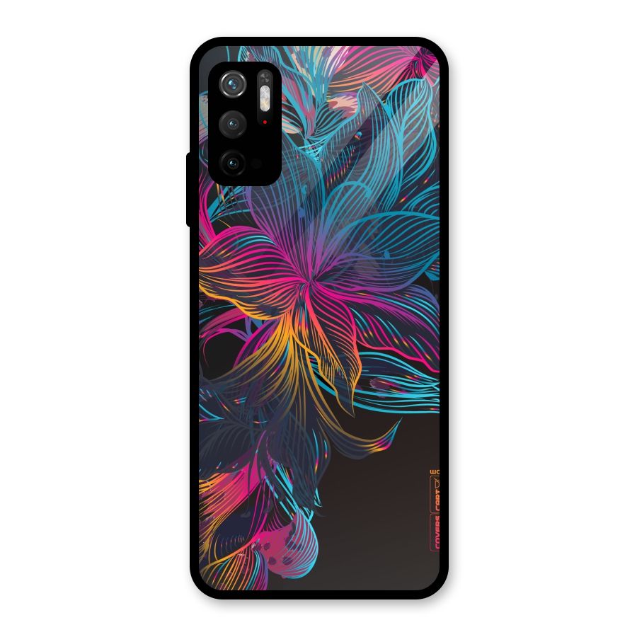 Multi-Colour Flowers Glass Back Case for Poco M3 Pro 5G