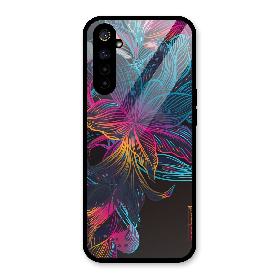 Multi-Colour Flowers Glass Back Case for Realme 6i