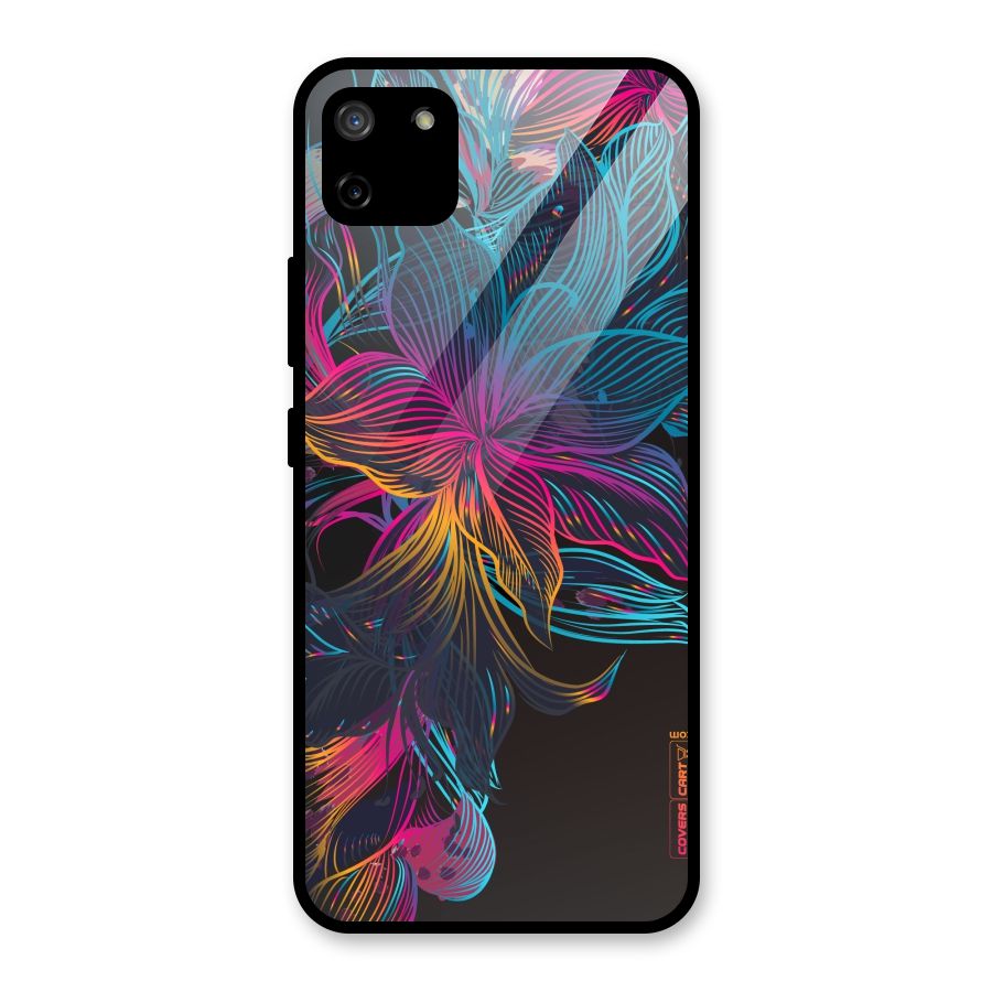 Multi-Colour Flowers Glass Back Case for Realme C11
