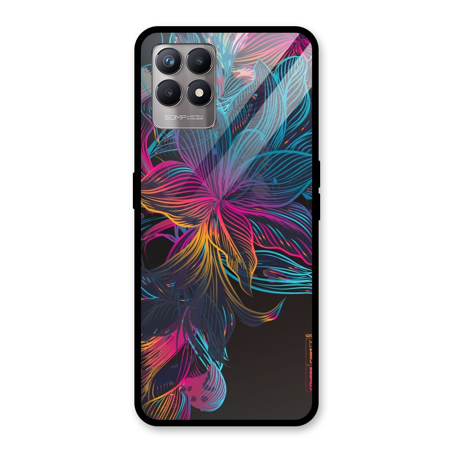 Multi-Colour Flowers Glass Back Case for Realme Narzo 50