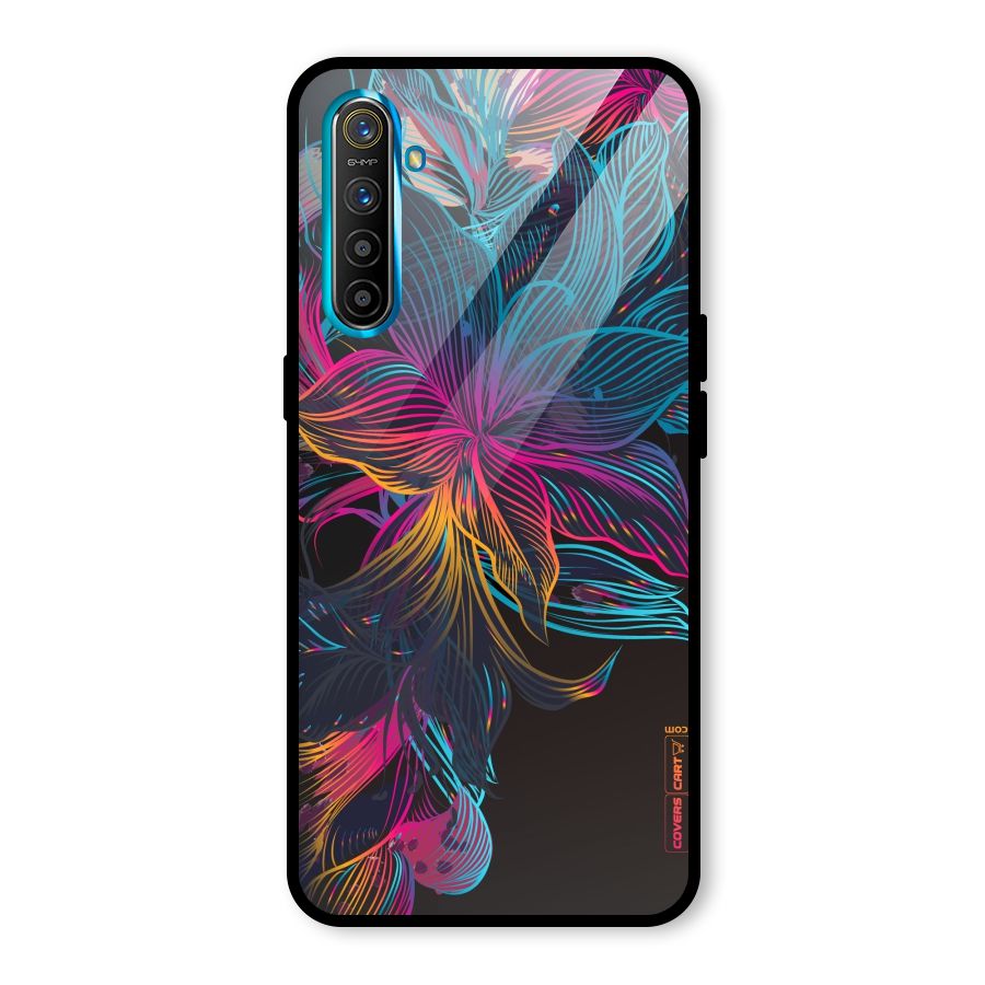 Multi-Colour Flowers Glass Back Case for Realme X2