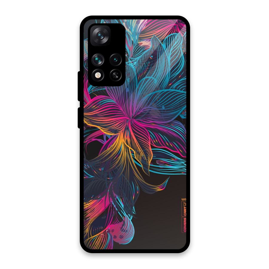 Multi-Colour Flowers Glass Back Case for Xiaomi 11i 5G
