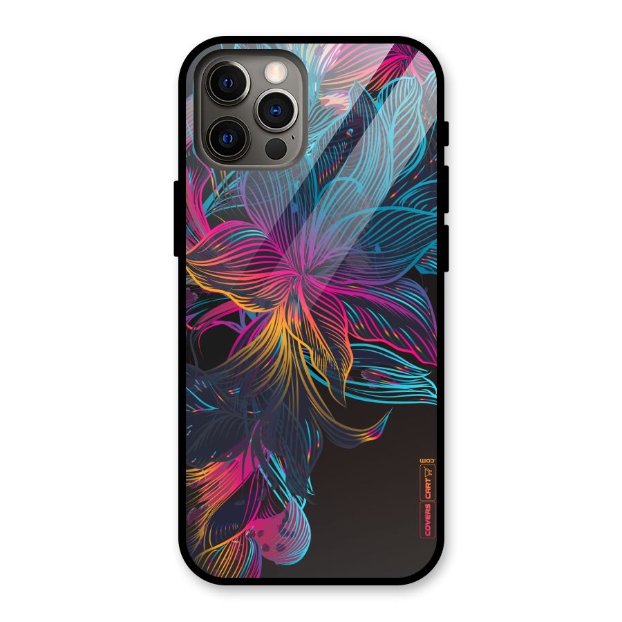 Multi-Colour Flowers Glass Back Case for iPhone 12 Pro