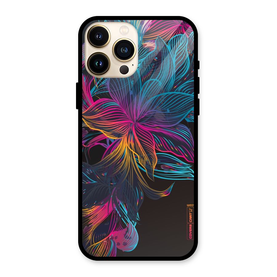 Multi-Colour Flowers Glass Back Case for iPhone 13 Pro Max