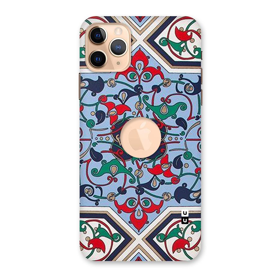 Multi Block Pattern Back Case for iPhone 11 Pro Max Logo Cut