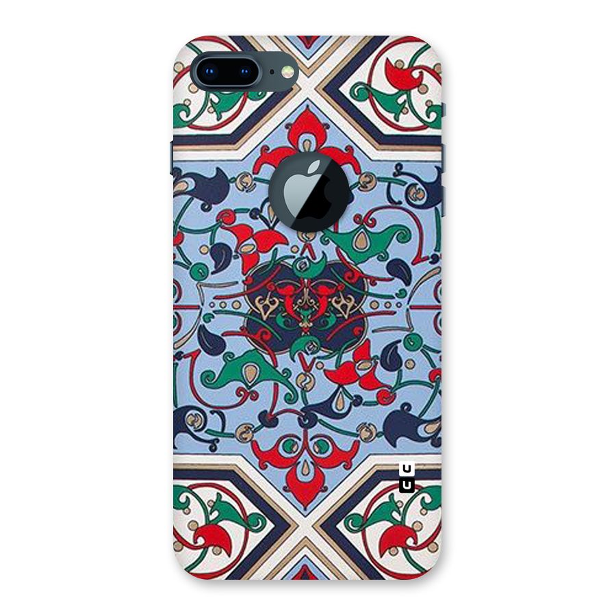 Multi Block Pattern Back Case for iPhone 7 Plus Logo Cut