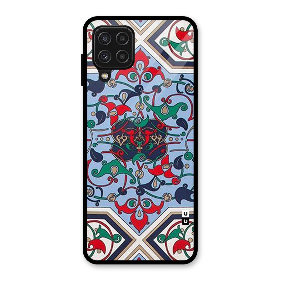 Multi Block Pattern Glass Back Case for Galaxy A22 4G