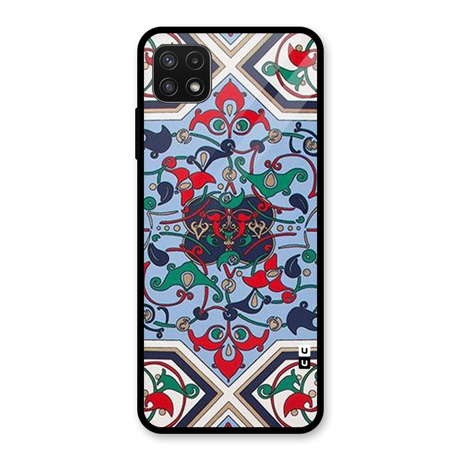 Multi Block Pattern Glass Back Case for Galaxy A22 5G