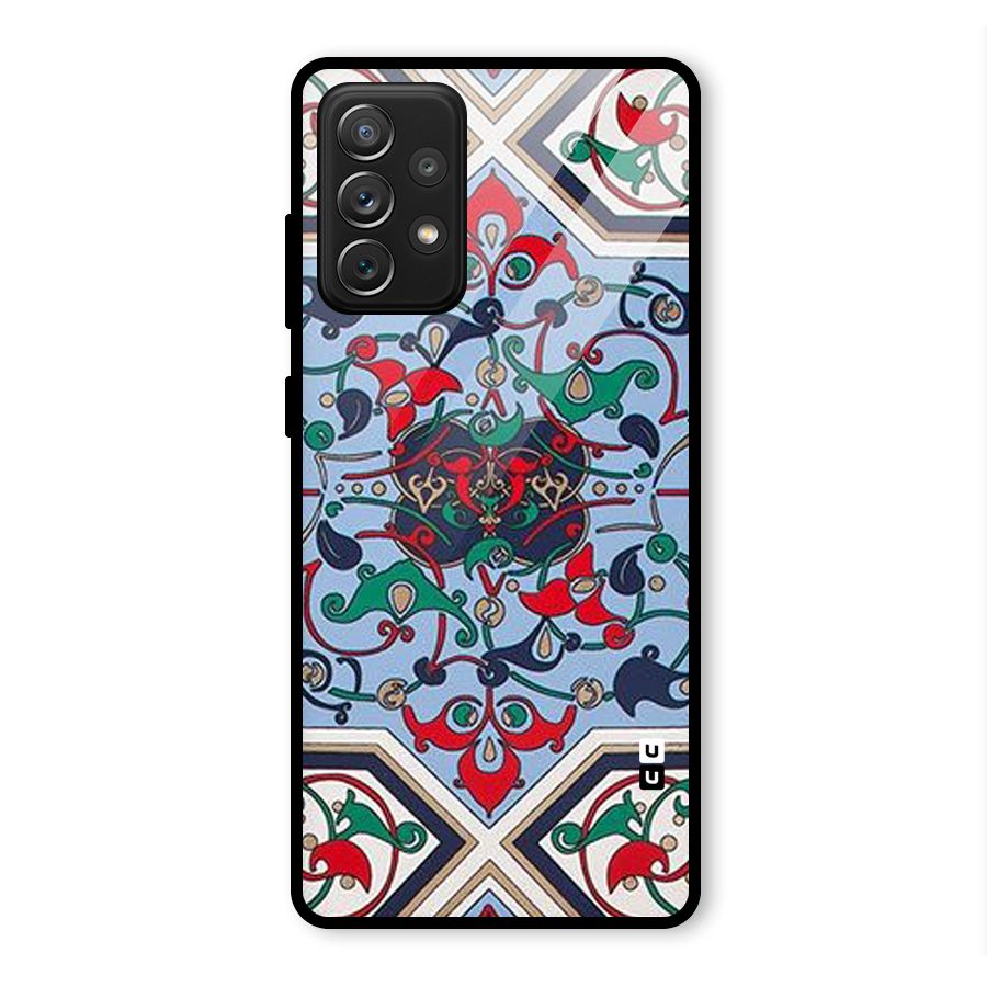 Multi Block Pattern Glass Back Case for Galaxy A72