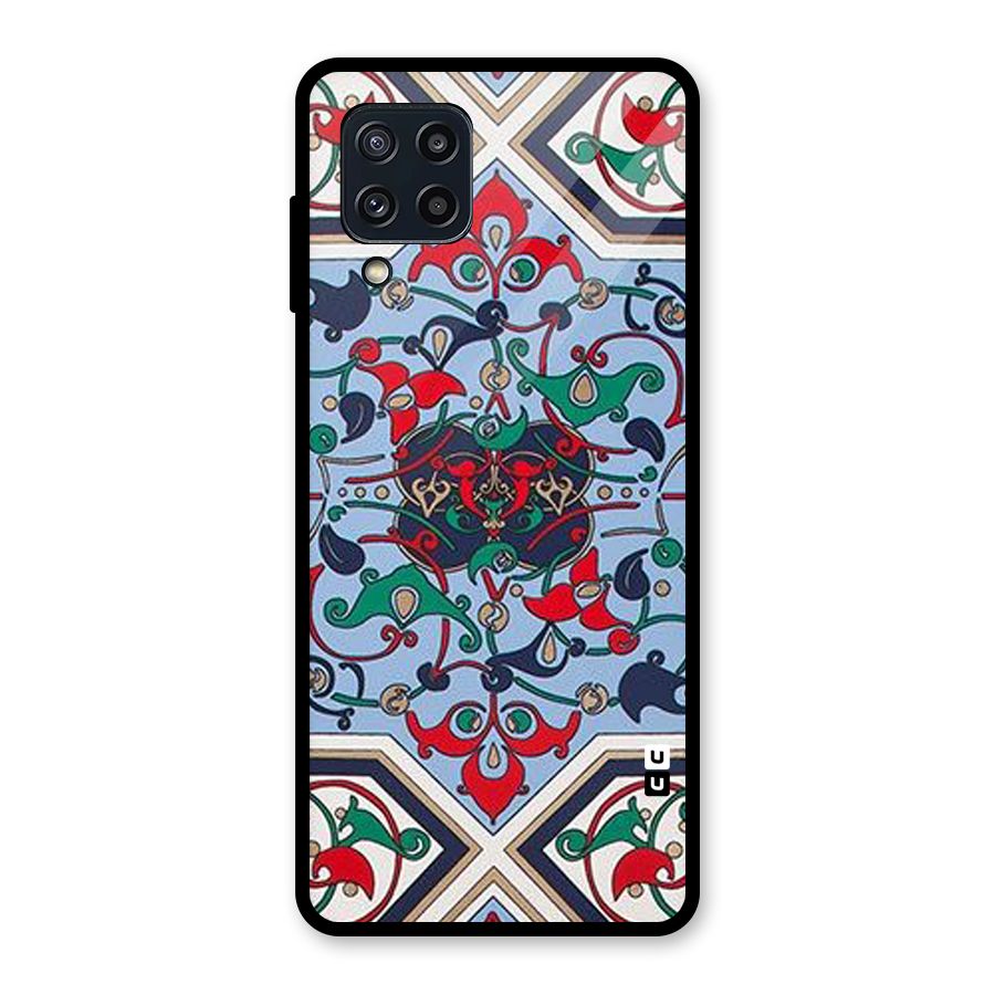 Multi Block Pattern Glass Back Case for Galaxy M32