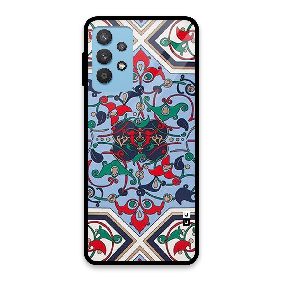 Multi Block Pattern Glass Back Case for Galaxy M32 5G