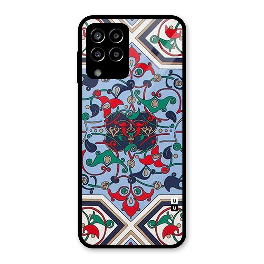 Multi Block Pattern Glass Back Case for Galaxy M33