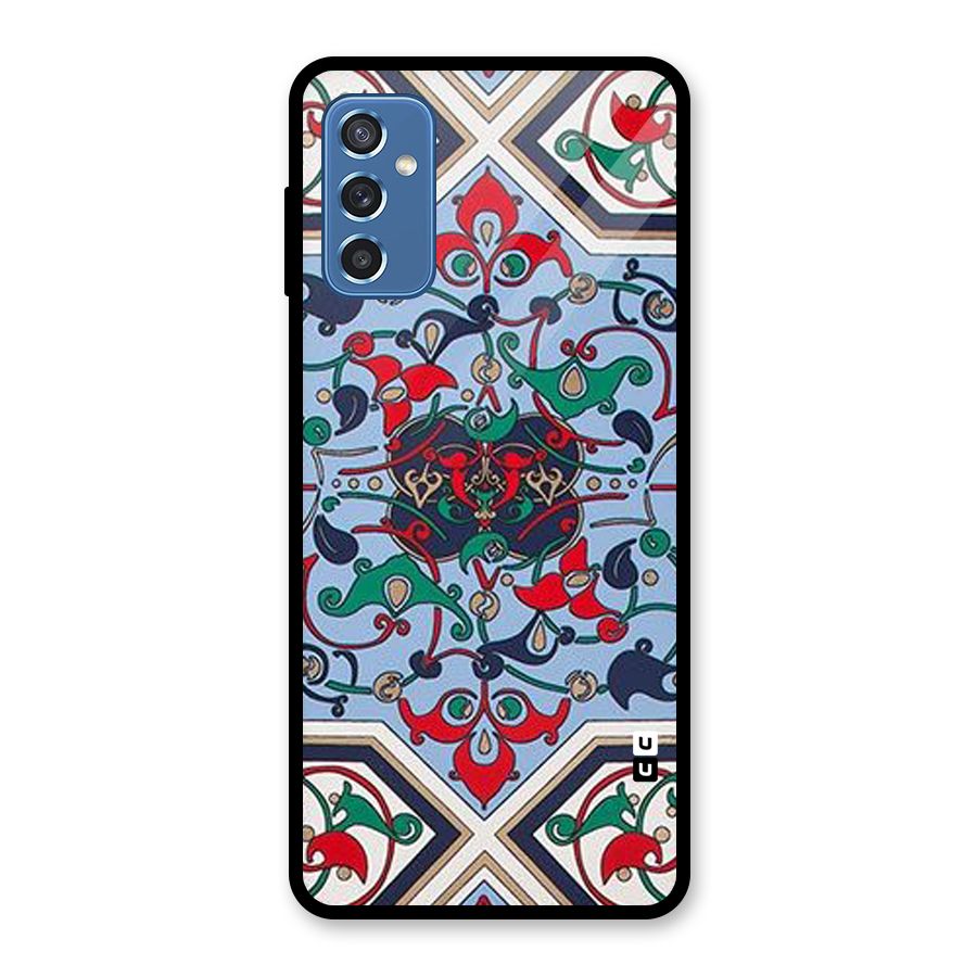 Multi Block Pattern Glass Back Case for Galaxy M52 5G