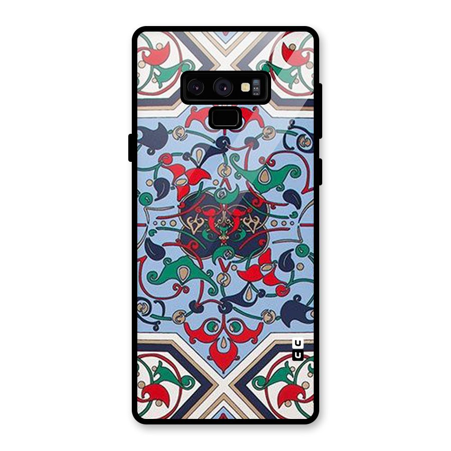 Multi Block Pattern Glass Back Case for Galaxy Note 9