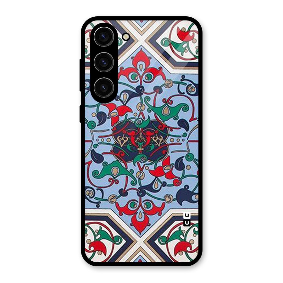 Multi Block Pattern Glass Back Case for Galaxy S23 Plus