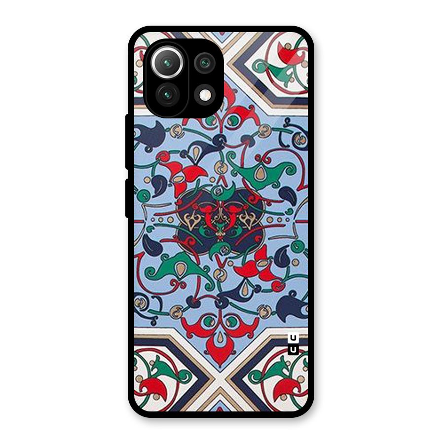 Multi Block Pattern Glass Back Case for Mi 11 Lite NE 5G