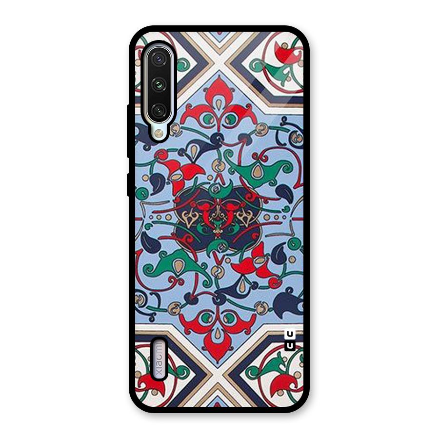 Multi Block Pattern Glass Back Case for Mi A3