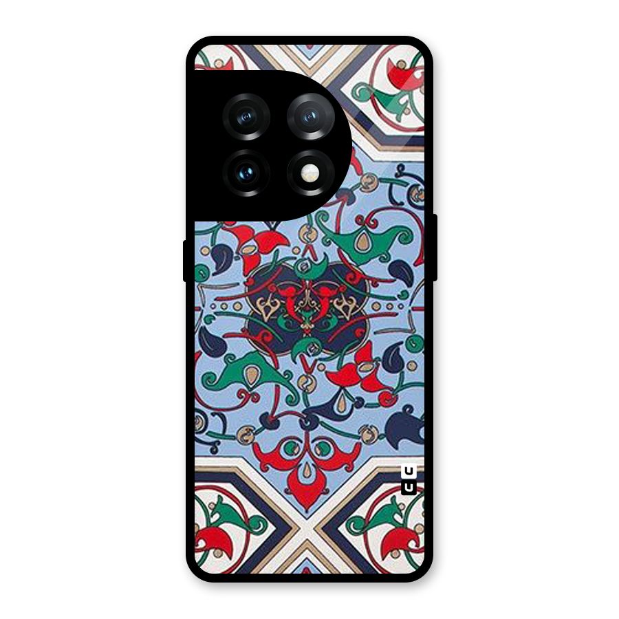 Multi Block Pattern Glass Back Case for OnePlus 11